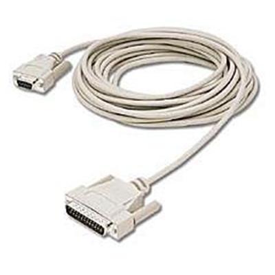 Cables To Go 03023 Null modem cable DB 25 M to DB 9 F 25 ft molded beige