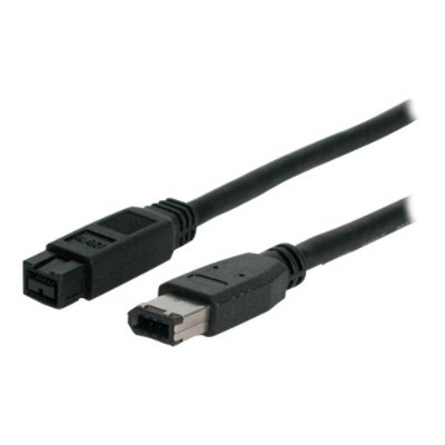 StarTech.com 1394_96_6 6 ft IEEE 1394 Firewire Cable 9 6 M M IEEE 1394 cable 6 pin FireWire M to FireWire 800 M 6 ft black for P N PEX1394B3LP S