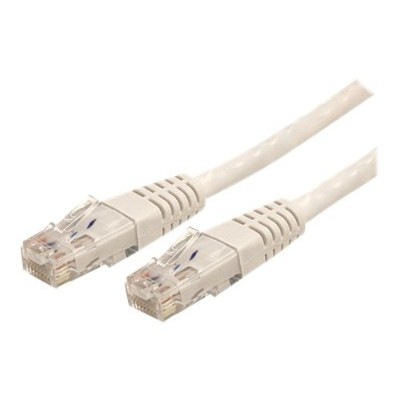 StarTech.com C6PATCH25WH 25ft Cat6 Patch Cable with Molded RJ45 Connectors White Cat6 Ethernet Patch Cable 25ft UTP Cat 6 Patch Cord