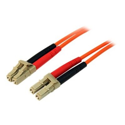 StarTech.com 50FIBLCLC1 1m Fiber Optic Cable Multimode Duplex 50 125 LSZH LC LC OM2 LC to LC Fiber Patch Cable