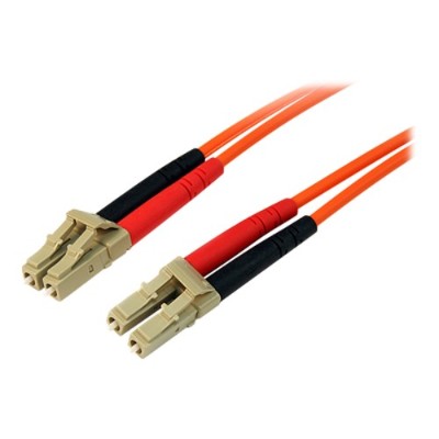 StarTech.com 50FIBLCLC2 2m Fiber Optic Cable Multimode Duplex 50 125 LSZH LC LC OM2 LC to LC Fiber Patch Cable