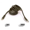 USB Pro Series USB-A to USB-B 6 foot black cable. Features high performance 20-gauge power wires that allow you to maximize the full potential of USB.