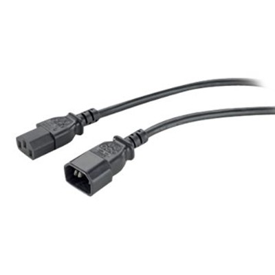 APC AP9870 Power cable IEC 60320 C13 F to IEC 60320 C14 M 8 ft black for P N SMX3000RMHV2UNC SUA2200RMXLI3U SUA3000I SUA3000R2IX322 SUA750IX38