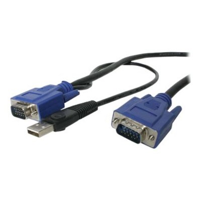 StarTech.com SVECONUS10 10 ft Ultra Thin USB VGA 2 in 1 KVM Cable VGA KVM Cable USB KVM Cable KVM Switch Cable