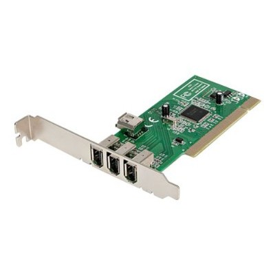 StarTech.com PCI1394MP 4 port PCI 1394a FireWire Adapter Card 3 External 1 Internal FireWire adapter PCI Firewire 3 ports