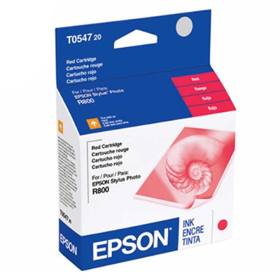 Epson T054720 UltraChrome T0547 Red original ink cartridge for Stylus Photo R1800 R800