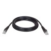 Tripp Lite's snagless Cat5e patch cable has 2 snagless RJ45 molded male connectors featuring integral strain relief. The cable is manufactured from PVC 4-pair stranded UTP.