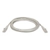 Tripp Lite's snagless Cat5e patch cable has 2 snagless RJ45 molded male connectors featuring integral strain relief. The cable is manufactured from PVC 4-pair stranded UTP.