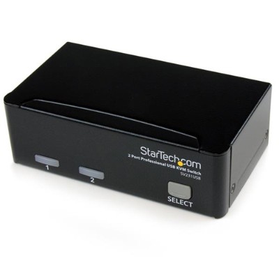 StarTech.com SV231USB 2 port KVM Switch for VGA Computers USB Full KVM Kit Cables Included