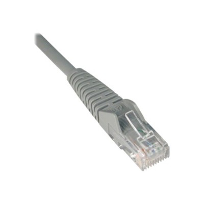 TrippLite N201 005 GY Cat6 Gigabit Snagless Molded Patch Cable RJ45 M M Gray 5 ft.
