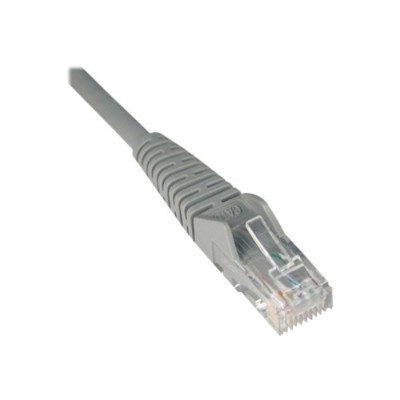 TrippLite N201 007 GY Cat6 Gigabit Snagless Molded Patch Cable RJ45 M M Gray 7 ft.