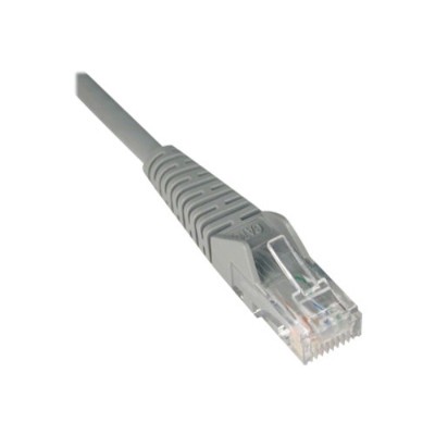 TrippLite N201 010 GY Cat6 Gigabit Snagless Molded Patch Cable RJ45 M M Gray 10 ft.
