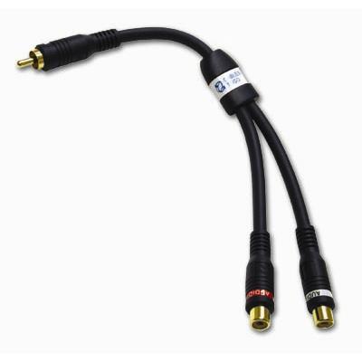 Cables To Go 29121 Velocity 6in Velocity One Rca Mono Male To Two Rca Stereo Female Y-cable - Audio Adapter - Composite Audio - Rca (m) To Rca (f) - 6 In - Blue