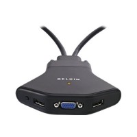 Belkin F1dk102u 2-port Kvm Switch With Built-in Cabling - Kvm Switch - 2 Ports - Desktop - B2b
