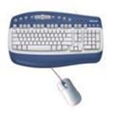 MultiMedia Keyboard with Wheel Mouse Optical - Keyboard - PS/2 - mouse - OEM (pack of 3 )