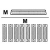 8 Lead Octal Cable and 8 Male DB-25 Modem Connectors by Cisco
