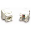 CAT3 RJ12 KEYSTONE JACK WHITE