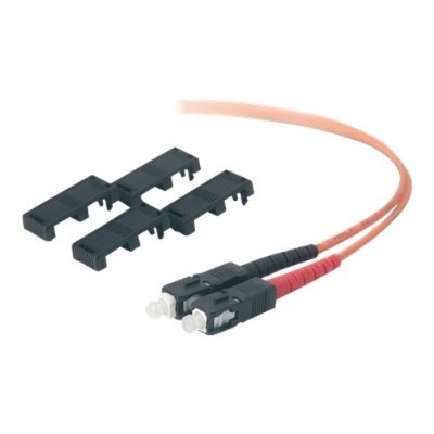 Belkin A2F20277 01M Patch cable SC PC multi mode M to SC PC multi mode M 3.3 ft fiber optic 62.5 125 micron OM1 orange B2B