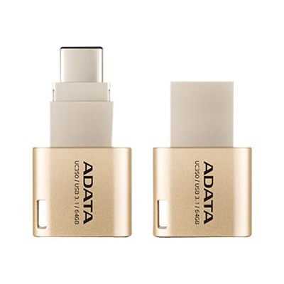 A-DATA Technology AUC350-64G-CGD Choice UC350 - USB flash drive - 64 GB - USB 3.1 / USB Type-C - golden A-DATA Technology AUC350-64G-CGD Choice UC350 - USB flash drive - 64 GB - USB 3.1 / USB Type-C - golden