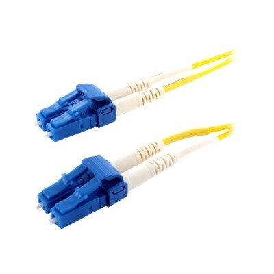 Axiom Memory LCLCSD9Y100M AX AX Network cable LC single mode M to LC single mode M 328 ft fiber optic 9 125 micron OS2 riser yellow