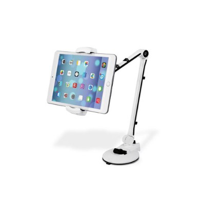 SIIG CE-MT1X12-S1 Full Motion Easy-Adjust Universal Tablet Mount - Desk mount for tablet - white - screen size: 7-12 SIIG CE-MT1X12-S1 Full Motion Easy-Adjust Universal Tablet Mount - Desk mount for tablet - white - screen size: 7-12