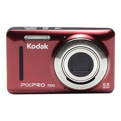 Kodak FZ53-RD PIXPRO Friendly Zoom FZ53 - Digital camera - compact - 16.15 MP - 720p / 30 fps - 5x optical zoom - red