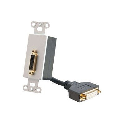 Cables To Go 40354 DVI Pass Through Decorative Style Wall Plate - White - Mounting plate - DVI - white Cables To Go 40354 DVI Pass Through Decorative Style Wall Plate - White - Mounting plate - DVI - white