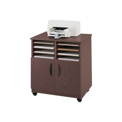 Safco Products Company 1851MH Mobile Machine Stand with Sorter Mahogany