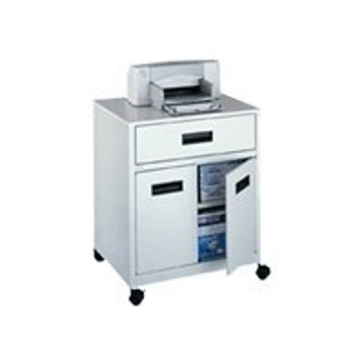 Safco Products Company 1870GR Machine Stand with Drawer Enclosed Steel Gray