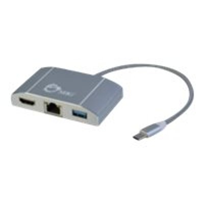 SIIG JU-H30712-S1 USB 3.1 Type-C LAN Hub with HDMI Adapter- 4K ready - Docking station - (USB-C) - GigE SIIG JU-H30712-S1 USB 3.1 Type-C LAN Hub with HDMI Adapter- 4K ready - Docking station - (USB-C) - GigE