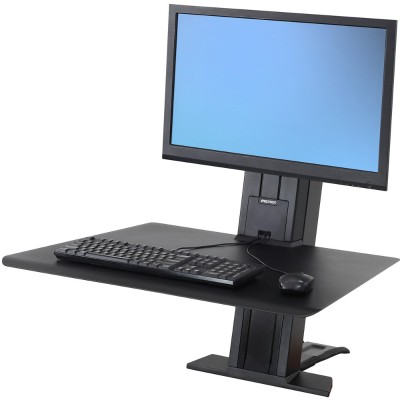 Ergotron 33-415-085 WorkFit-SR Sit-Stand Workstation - Stand for LCD display / keyboard - aluminum - black - screen size: up to 24 - desktop stand Ergotron 33-415-085 WorkFit-SR Sit-Stand Workstation - Stand for LCD display / keyboard - aluminum - black - screen size: up to 24 - desktop stand