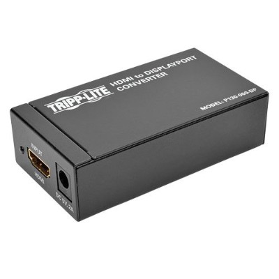 TrippLite P130 000 DP HDMI DVI to DisplayPort Video Adapter Converter Active HDMI DVI to DP F F Video converter DisplayPort black