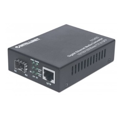 Intellinet Network Solutions 510493 10/100/1000Base-TX to SFP Gigabit Ethernet Media Converter Intellinet Network Solutions 510493 10/100/1000Base-TX to SFP Gigabit Ethernet Media Converter
