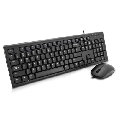V7 CKU100US USB Wired Keyboard and Mouse Combo - US - Black V7 CKU100US USB Wired Keyboard and Mouse Combo - US - Black