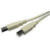 Cable  USB 2.0  A to B  4.5M (15FT)  24/28 AWG  Beige