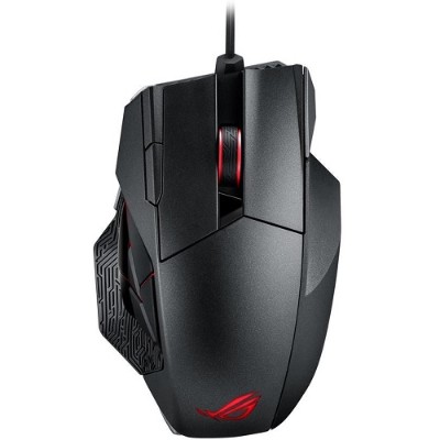 ASUS ROG SPATHA ROG Spatha Mouse laser 12 buttons wireless wired 2.4 GHz USB wireless receiver titanium black