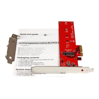 StarTech.com PEX4M2E1 x4 PCI Express to M.2 PCIe SSD Adapter - M.2 NGFF SSD (NVMe or AHCI) Adapter Card StarTech.com PEX4M2E1 x4 PCI Express to M.2 PCIe SSD Adapter - M.2 NGFF SSD (NVMe or AHCI) Adapter Card