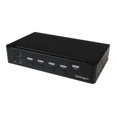 StarTech.com SV431HDU3A2 4 Port HDMI KVM Switch Built in USB 3.0 Hub for Peripheral Devices 1080p