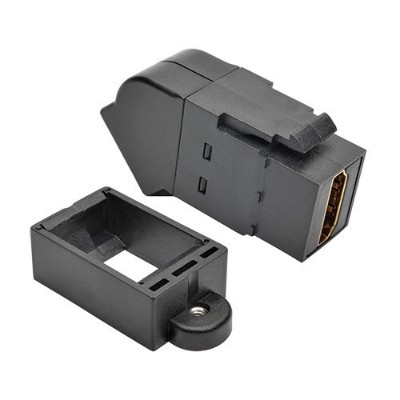 TrippLite P164-000-KPA-BK HDMI All-in-One Keystone/Panel Mount Angled Coupler (F/F) Black TrippLite P164-000-KPA-BK HDMI All-in-One Keystone/Panel Mount Angled Coupler (F/F) Black