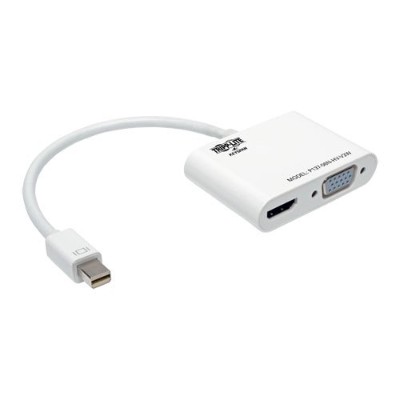TrippLite P137-06N-HV-V2W Keyspan Mini DisplayPort 1.2 to VGA/HDMI All-in-One Converter Adapter 4K x 2K HDMI TrippLite P137-06N-HV-V2W Keyspan Mini DisplayPort 1.2 to VGA/HDMI All-in-One Converter Adapter 4K x 2K HDMI