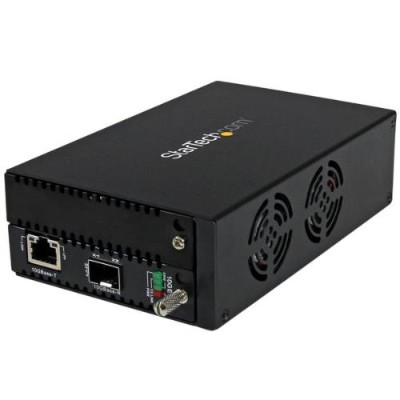 StarTech.com ET10GSFP 10 Gigabit Ethernet Copper-to-Fiber Media Converter - Open SFP+ - Managed - 10G Ethernet Media Converter StarTech.com ET10GSFP 10 Gigabit Ethernet Copper-to-Fiber Media Converter - Open SFP+ - Managed - 10G Ethernet Media Converter