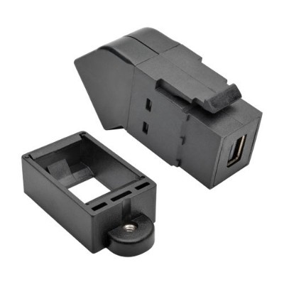 TrippLite P169-000-KPA-BK Mini DPort to DisplayPort Keystone Panel Mount Coupler Angled FF TrippLite P169-000-KPA-BK Mini DPort to DisplayPort Keystone Panel Mount Coupler Angled FF