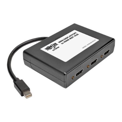 TrippLite B155 003 HD V2 3 Port Mini DisplayPort to HDMI Multi Stream Transport Hub 4Kx2K @ 24 30Hz Video audio splitter 3 x HDMI desktop
