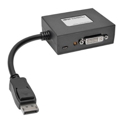 TrippLite B156 002 DVI V2 2 Port DisplayPort to DVI Multi Stream Transport Hub MST 1080p