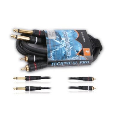 Technical Pro CDRR186 Dual 1/4 to Dual 1/4 Audio cables Technical Pro CDRR186 Dual 1/4 to Dual 1/4 Audio cables