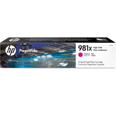 HP Inc. L0R10A 981X High Yield magenta original PageWide ink cartridge for PageWide Enterprise Color MFP 586 PageWide Managed Color E55650