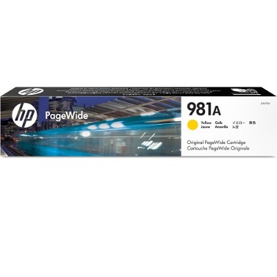 HP Inc. J3M70A 981A Yellow original PageWide ink cartridge for PageWide Enterprise Color MFP 586 PageWide Managed Color E55650