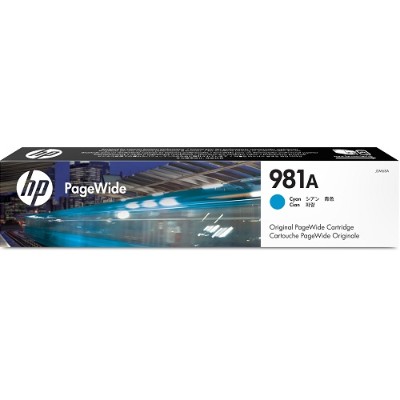 HP Inc. J3M68A 981A Cyan original PageWide ink cartridge for PageWide Enterprise Color MFP 586 PageWide Managed Color E55650