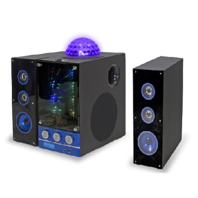 Technical Pro BLUET500 3 Speaker BT Party Light System with FM Radio and LED Show Technical Pro BLUET500 3 Speaker BT Party Light System with FM Radio and LED Show