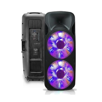 Technical Pro PSHAKE3500LED Double 15 Two-Way Bluetooth LED Loudspeaker Technical Pro PSHAKE3500LED Double 15 Two-Way Bluetooth LED Loudspeaker